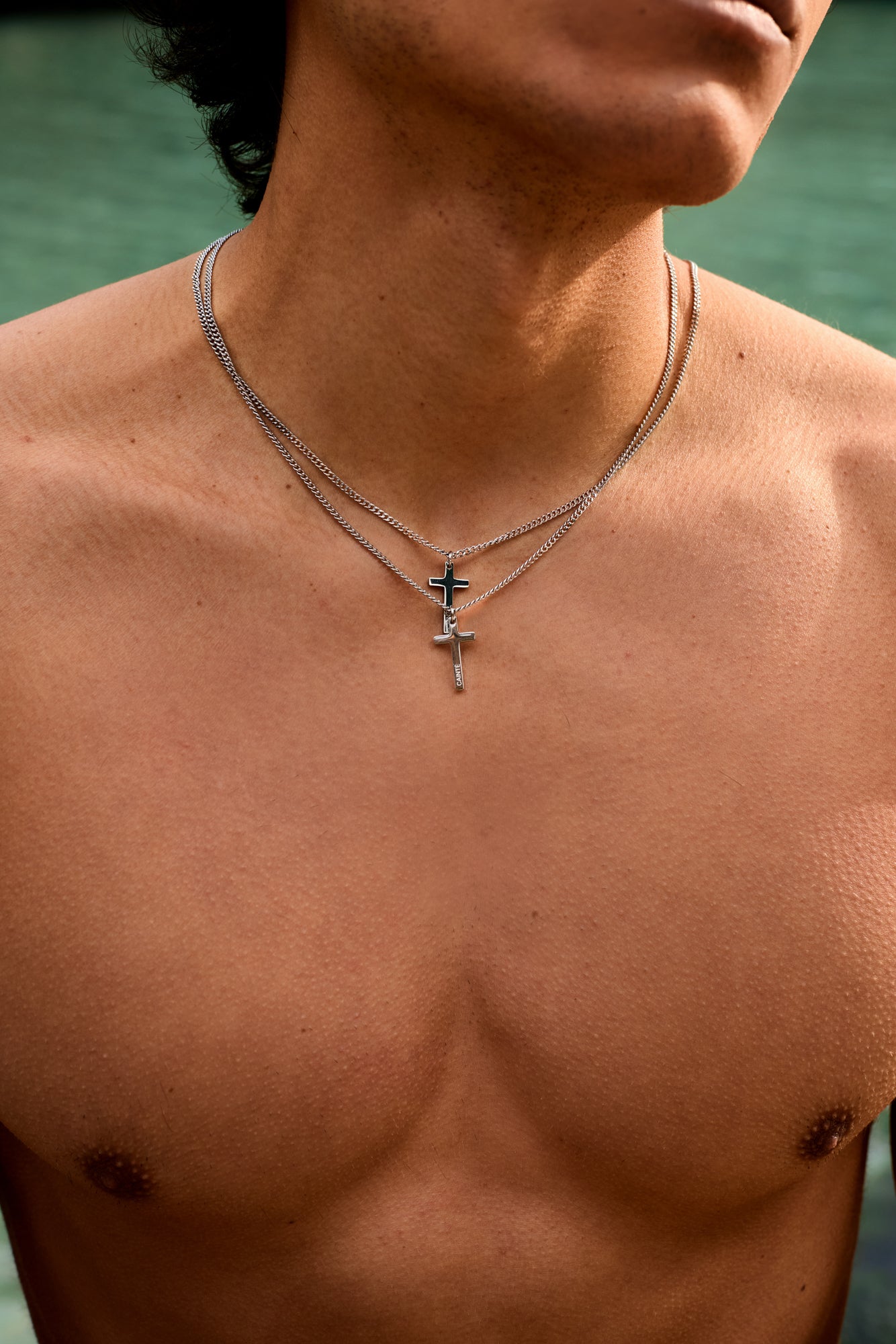 DOUBLE CROSS NECKLACE