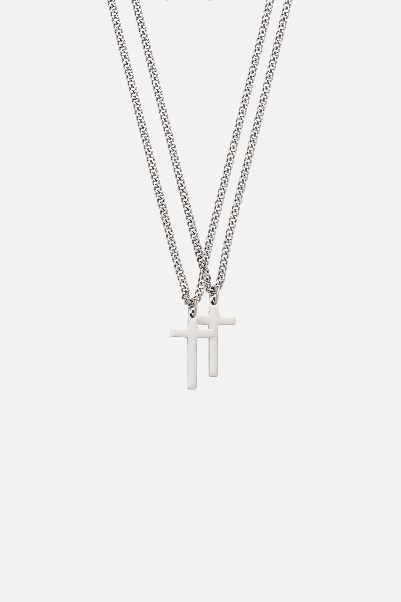 DOUBLE CROSS NECKLACE