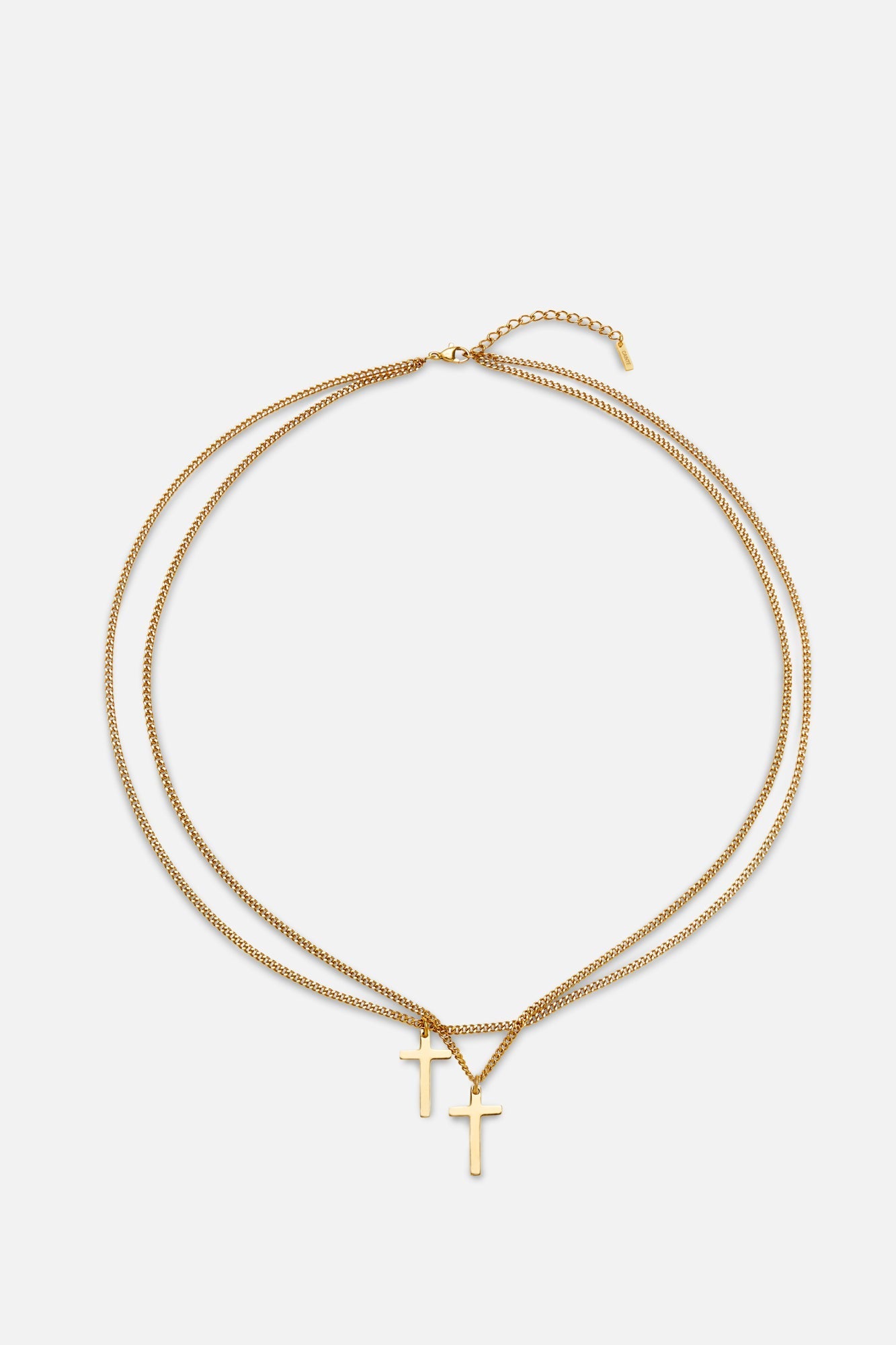 DOUBLE CROSS NECKLACE