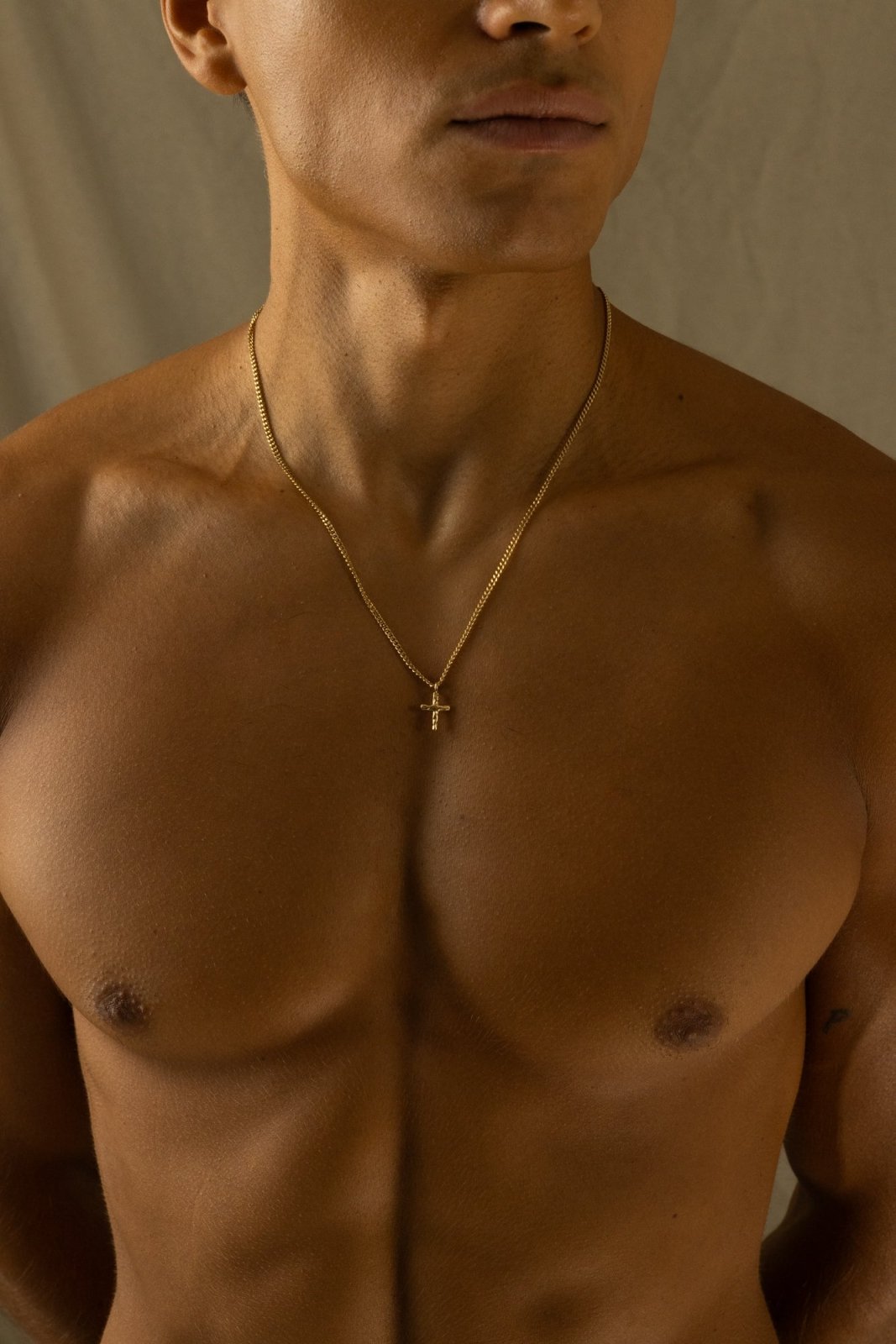 HAMMERED CROSS NECKLACE