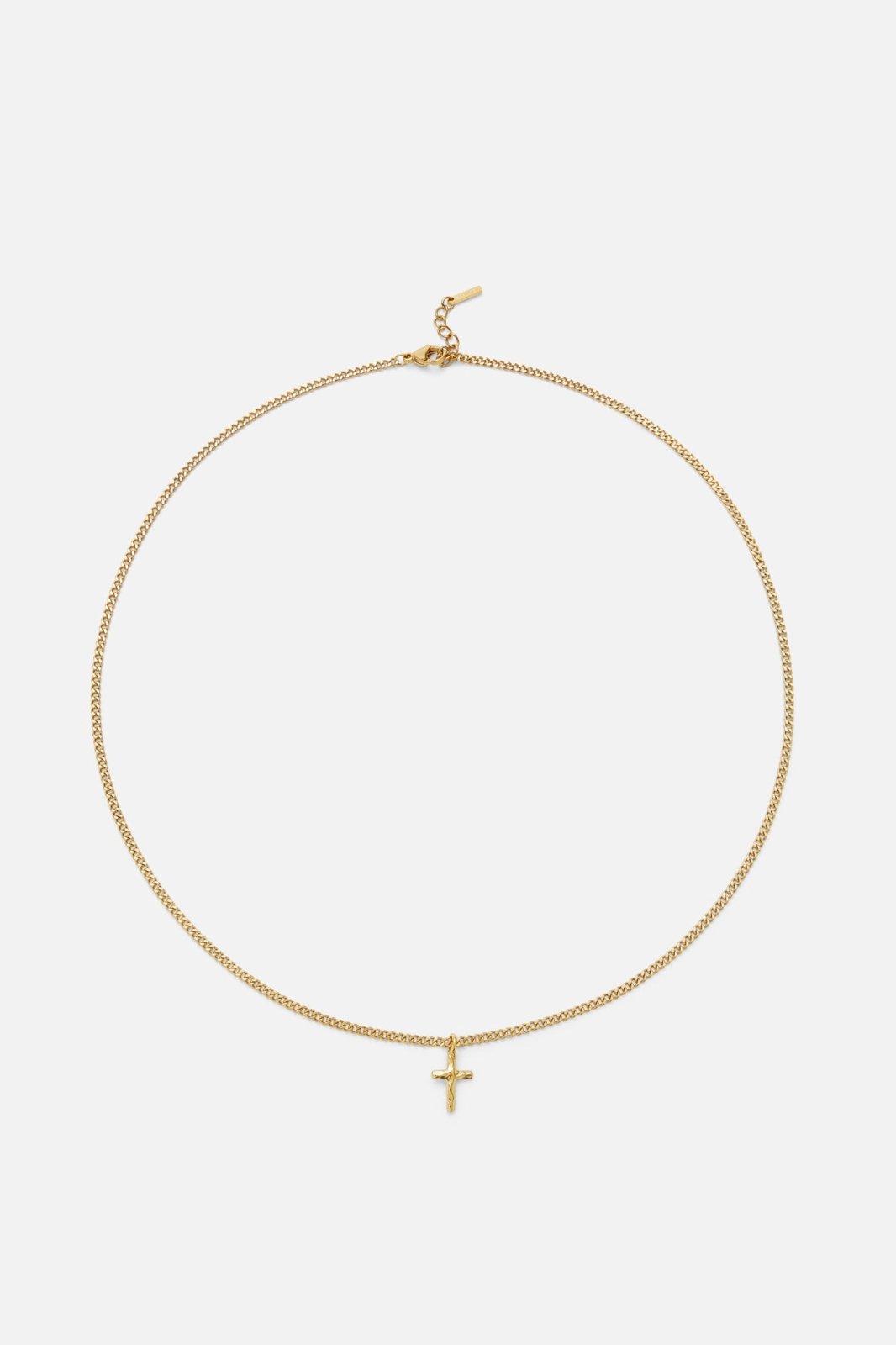 HAMMERED CROSS NECKLACE