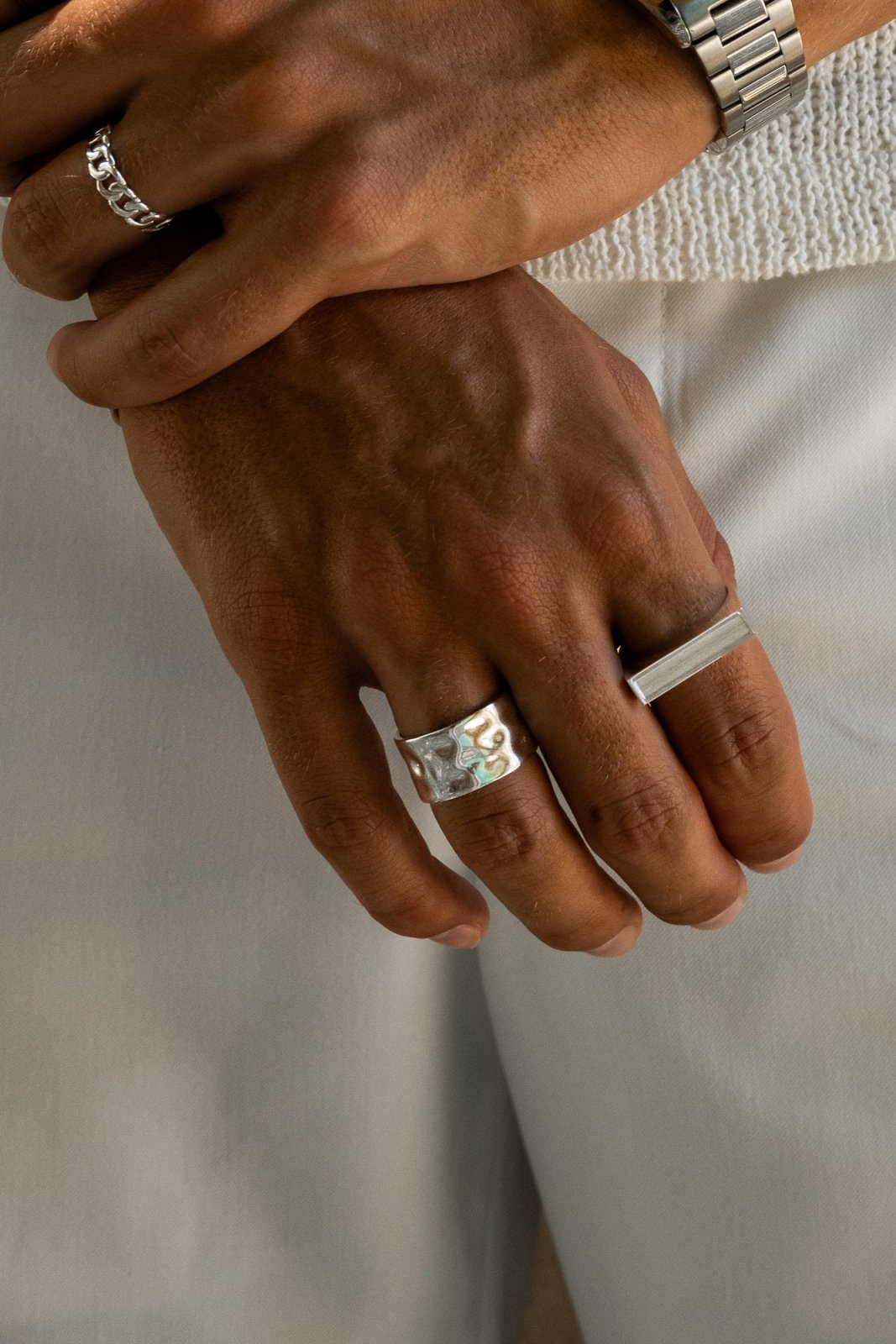 HAMMERED RING 12MM